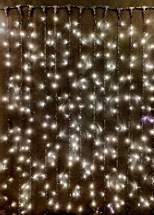 Светодиодный занавес с мерцанием 1000 LED 2*6м IP54, теплый белый