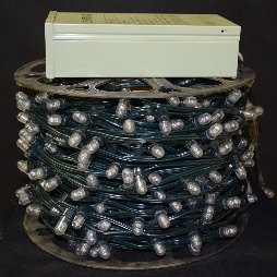 Светодиодная гирлянда Клип Лайт постоянное свечение 666 LED IP65 зеленый провод, теплый белый