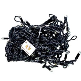 Светодиодная бахрома с мерцанием LED 3*0,6м черный резиновый провод IP65, теплый белый