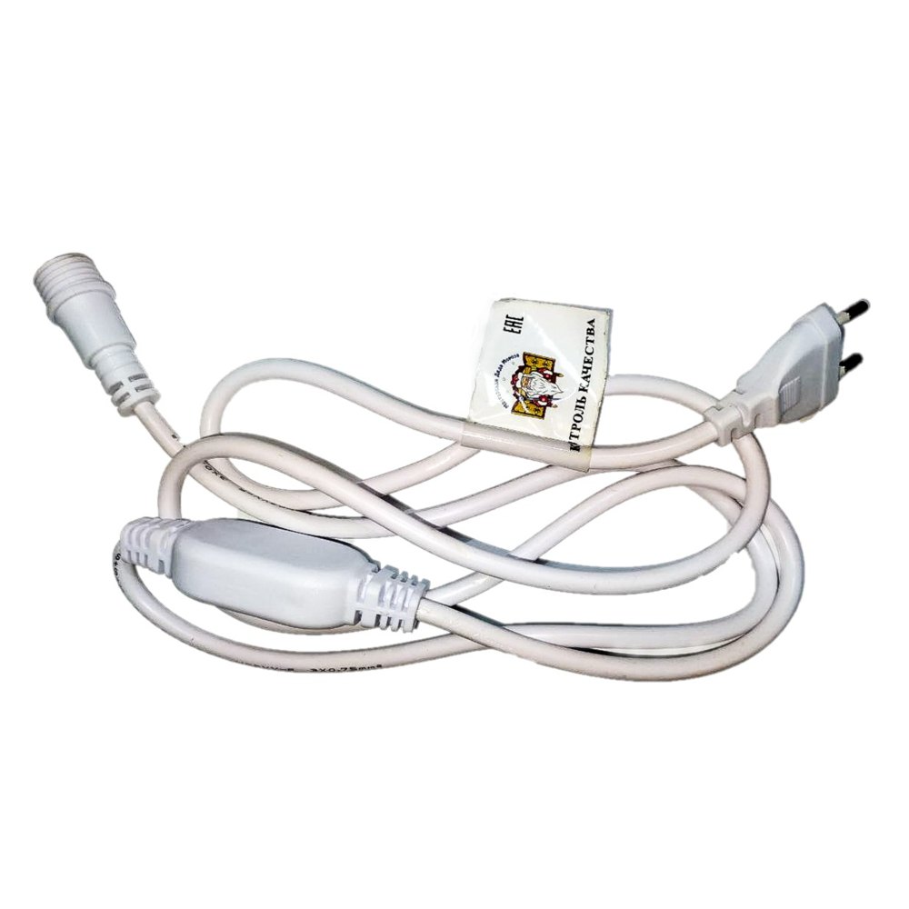 Шнур питания для гирлянд 2PIN 220V IP54, черный
